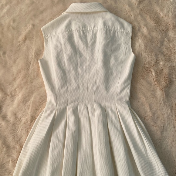 Karl Lagerfeld white collared peplum top Sz 36 US4 - Picture 5 of 6